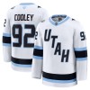 Miesten Pelipaita Utah Hockey Club Fanatics Premium Logan Cooley Vieras Valkoinen